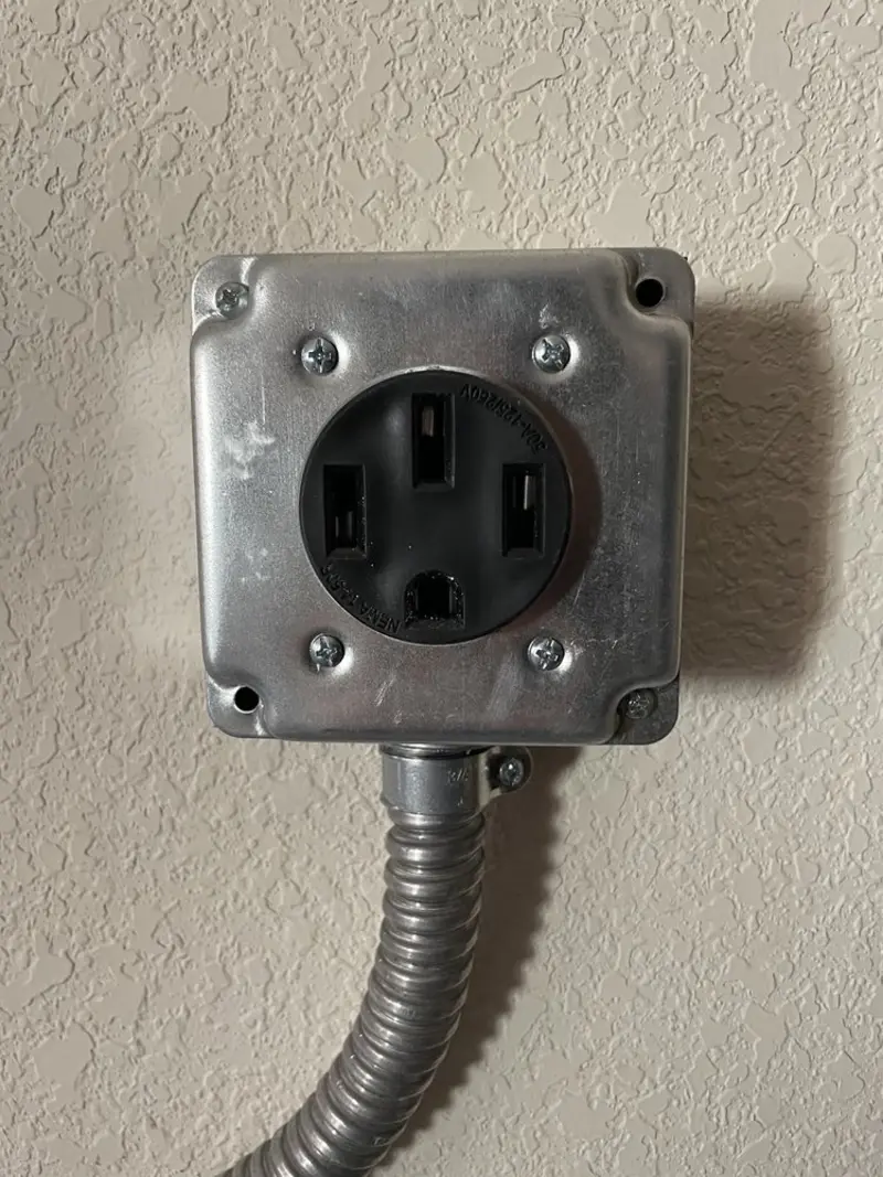 NEMA 14-50 outlet installed for Smart Home Electrical in Brookside
